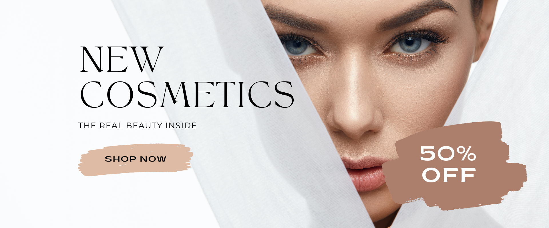 Minimal Beauty Cosmetics Store Promotion Banner New Cosmetics