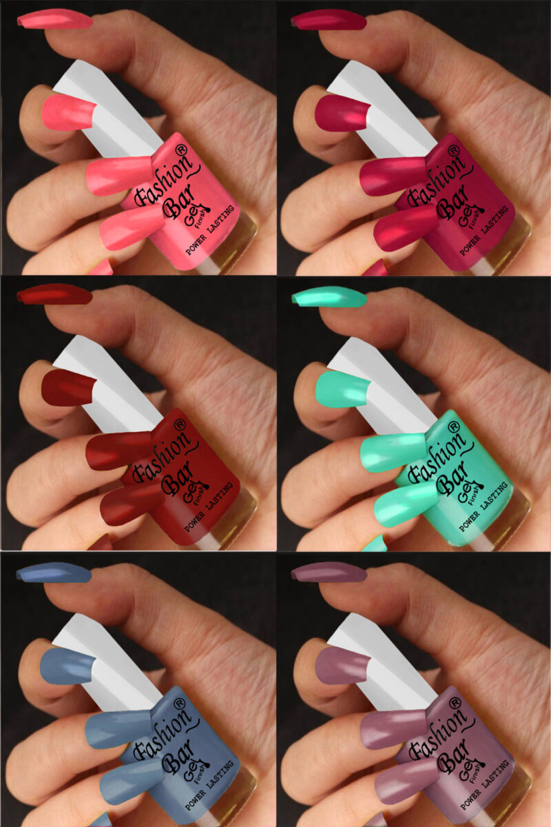 FASHION BAR gel nail polish combo of 6 (Set no 99)
