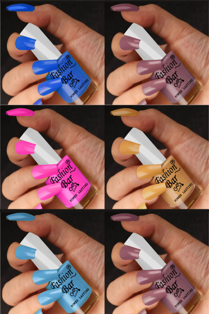 FASHION BAR gel nail polish combo of 6 (12)