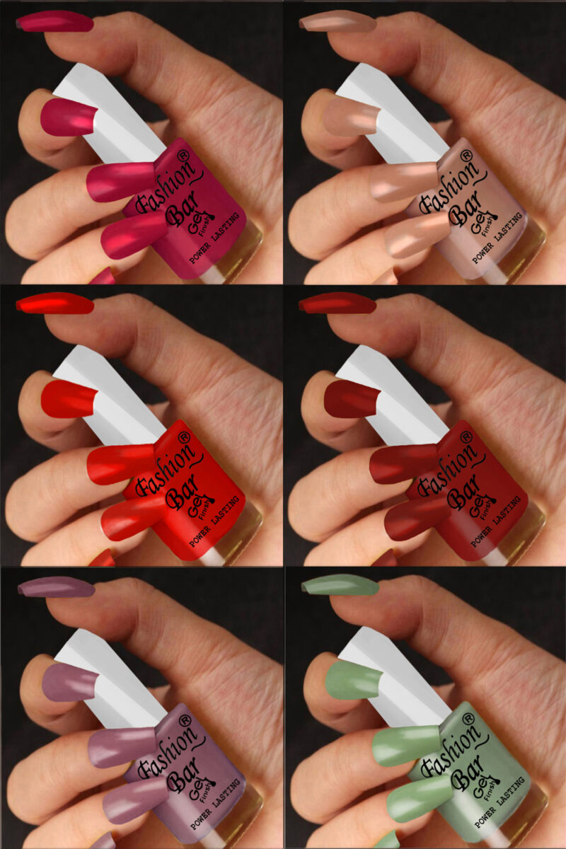 FASHION BAR gel nail polish combo of 6 (Set no 24)