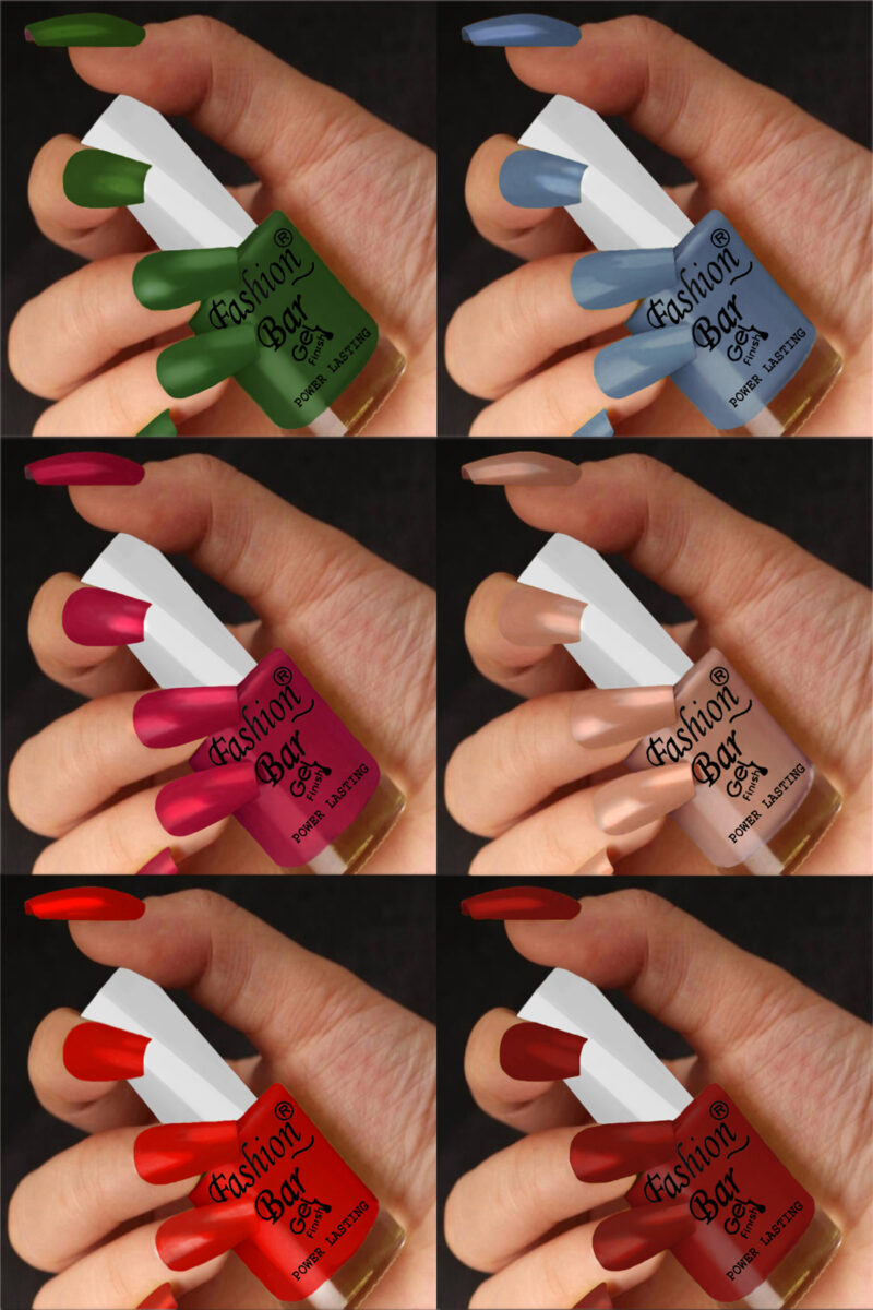 FASHION BAR gel nail polish combo of 6 (Set no 25)