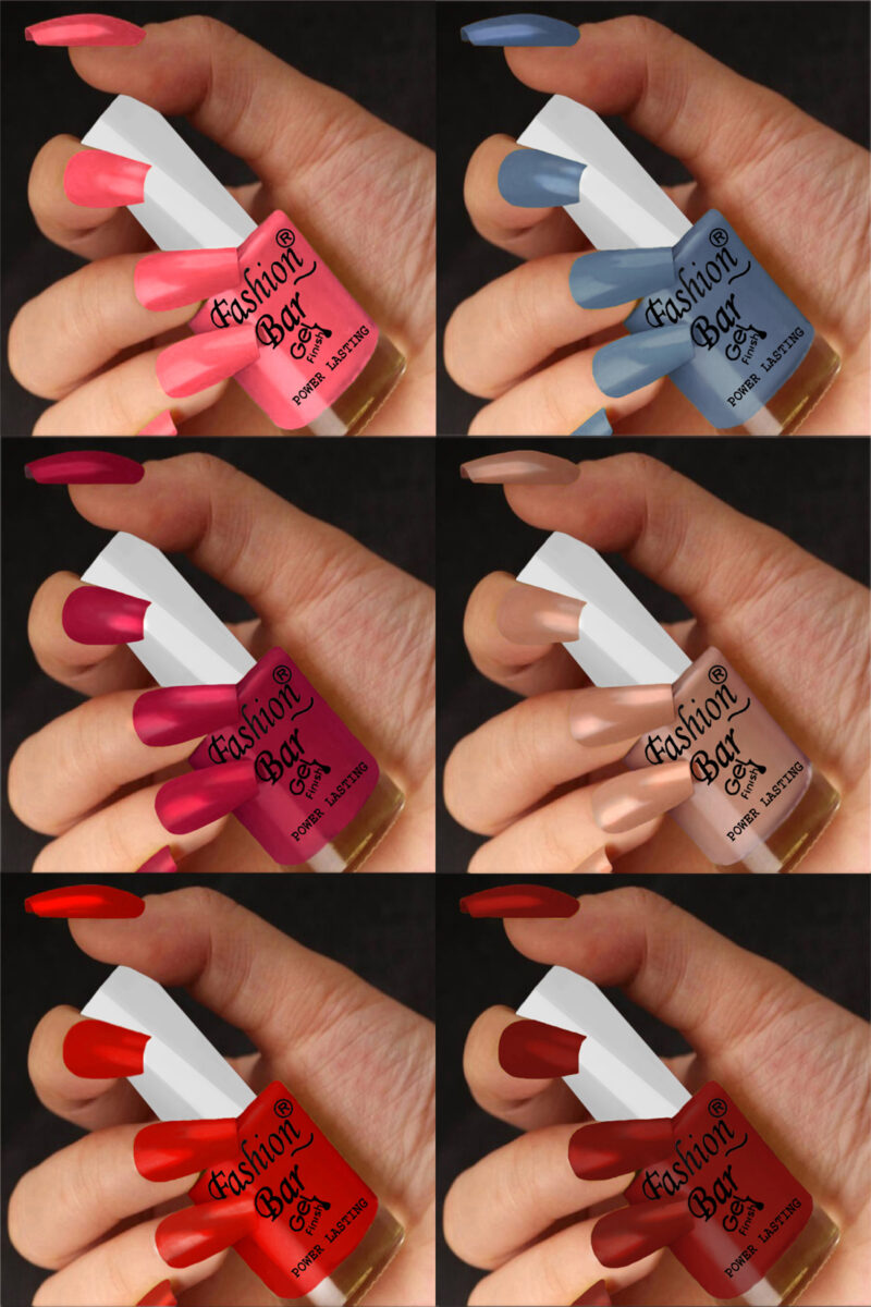 FASHION BAR gel nail polish combo of 6 (Set no 26)