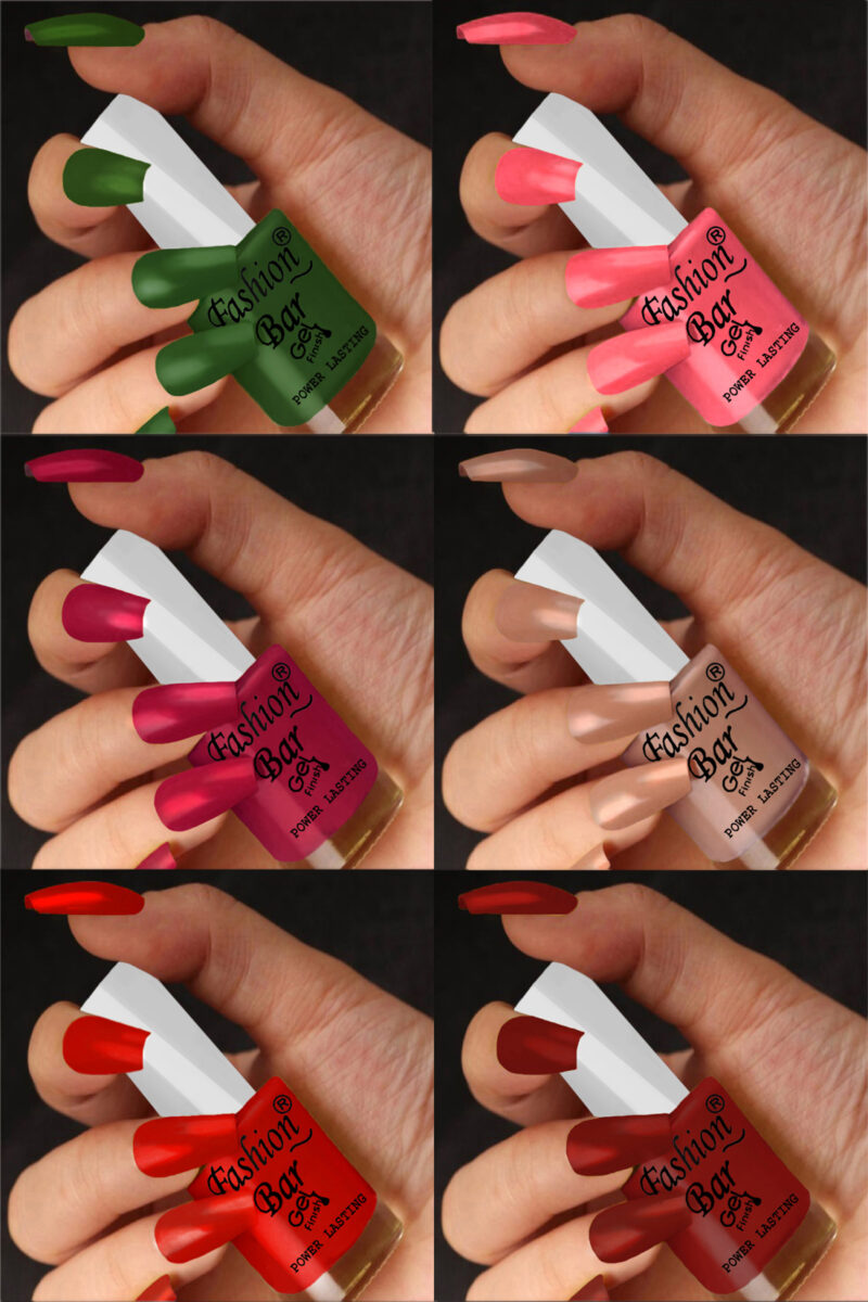FASHION BAR gel nail polish combo of 6 (Set no 27)