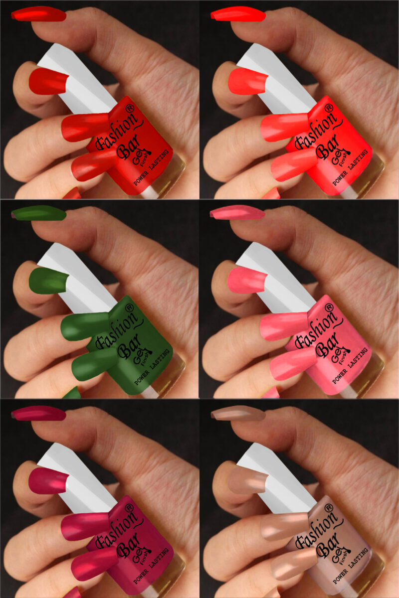 FASHION BAR gel nail polish combo of 6 (Set no 28)