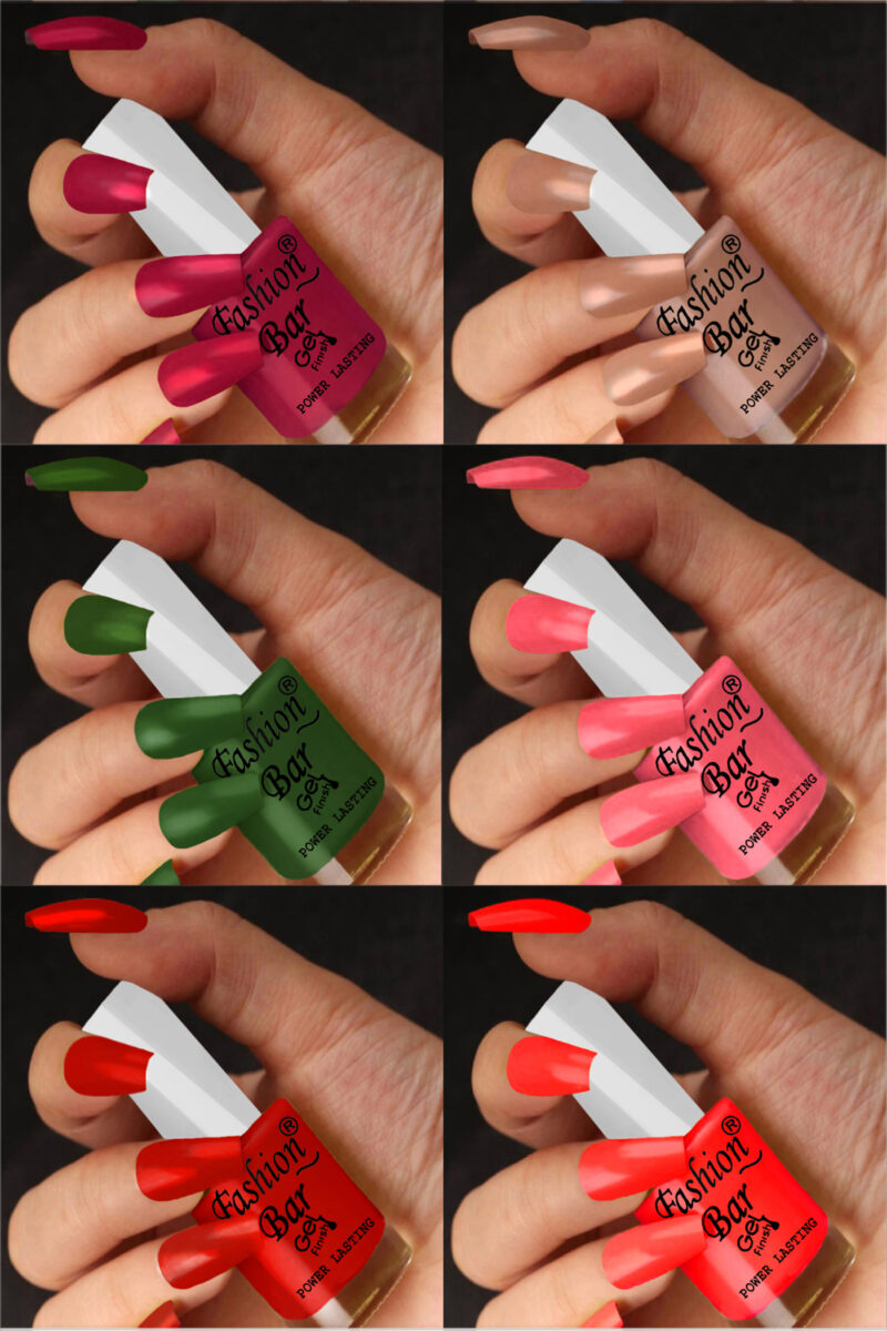 FASHION BAR gel nail polish combo of 6 (Set no 29)