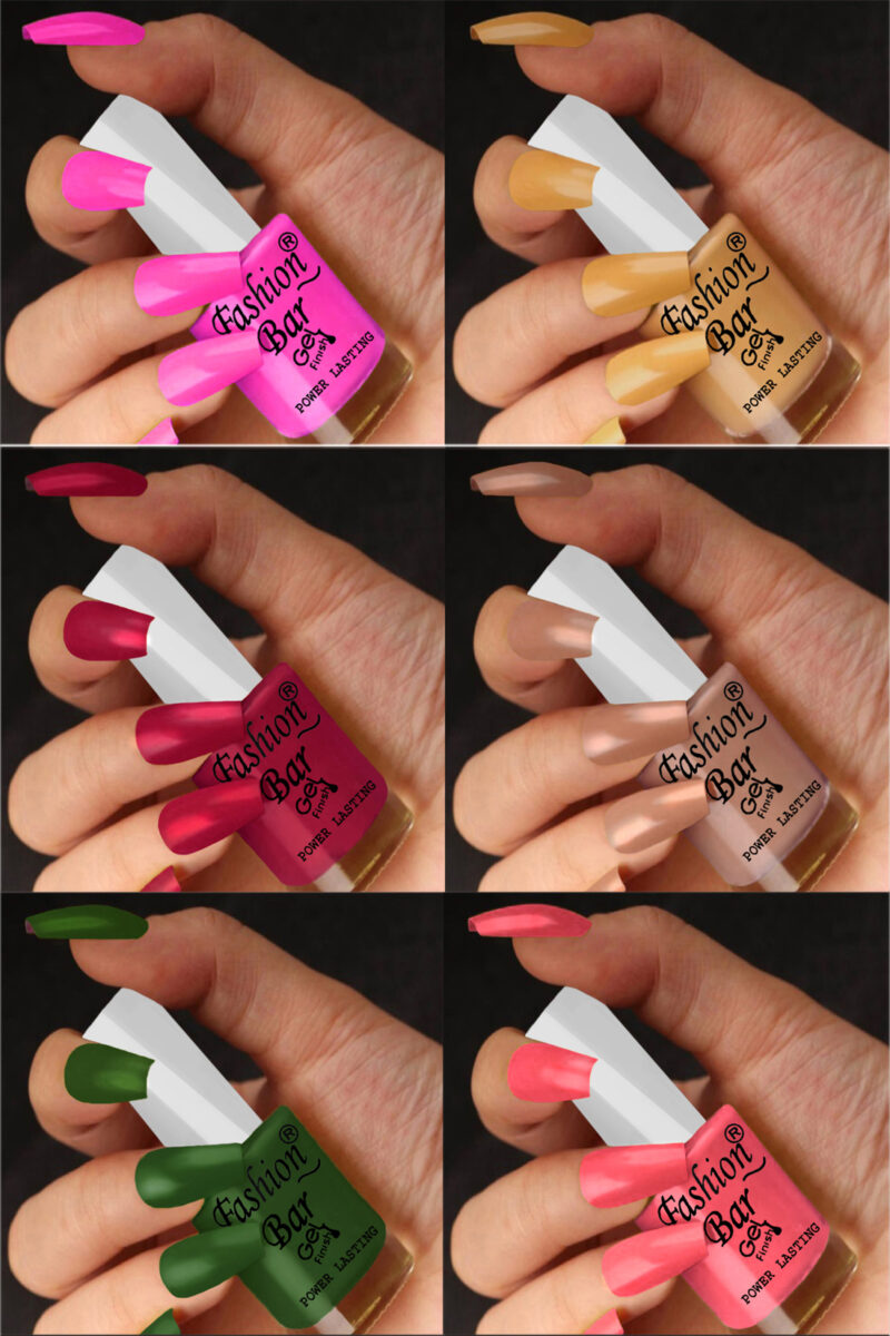 FASHION BAR gel nail polish combo of 6 (Set no 30)