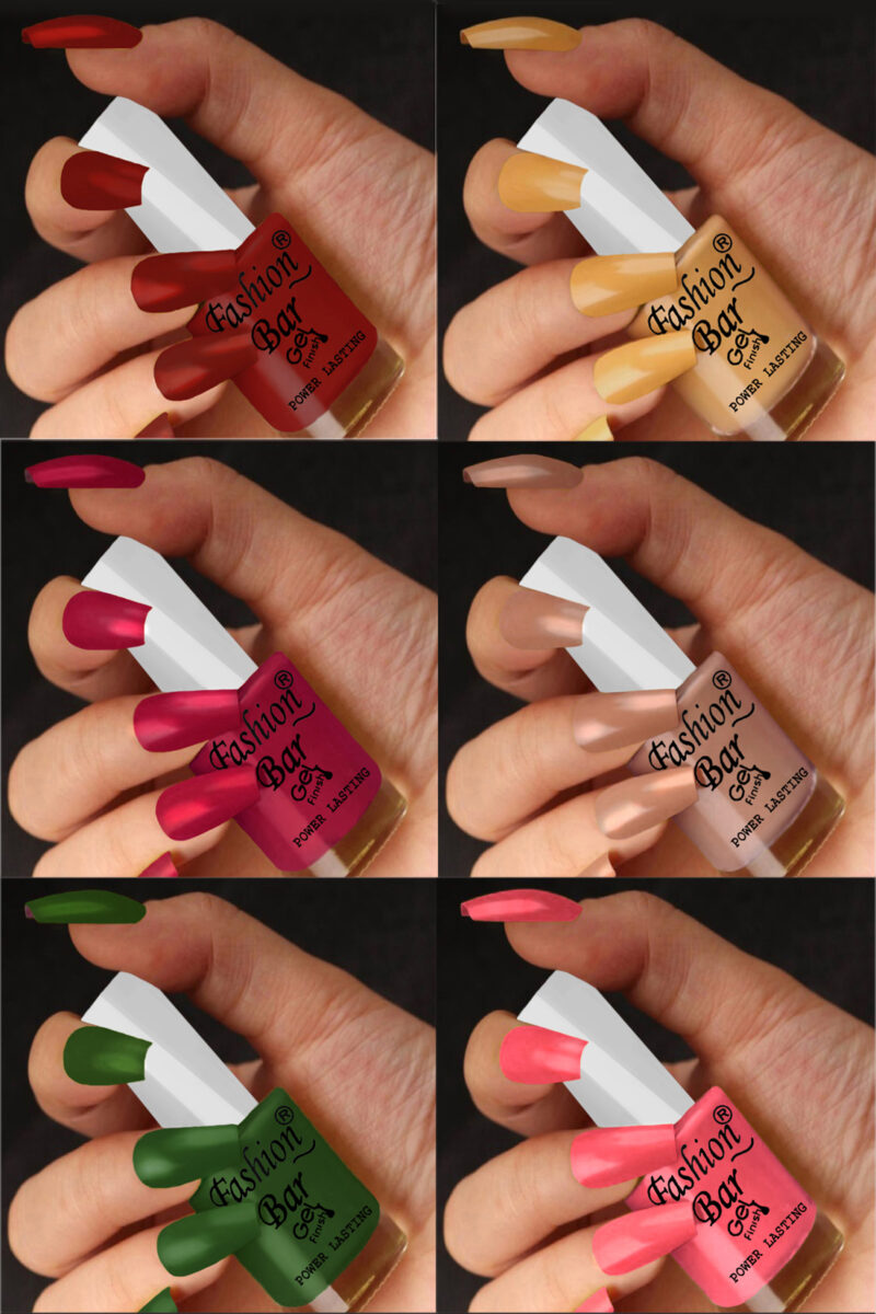 FASHION BAR gel nail polish combo of 6 (Set no 31)