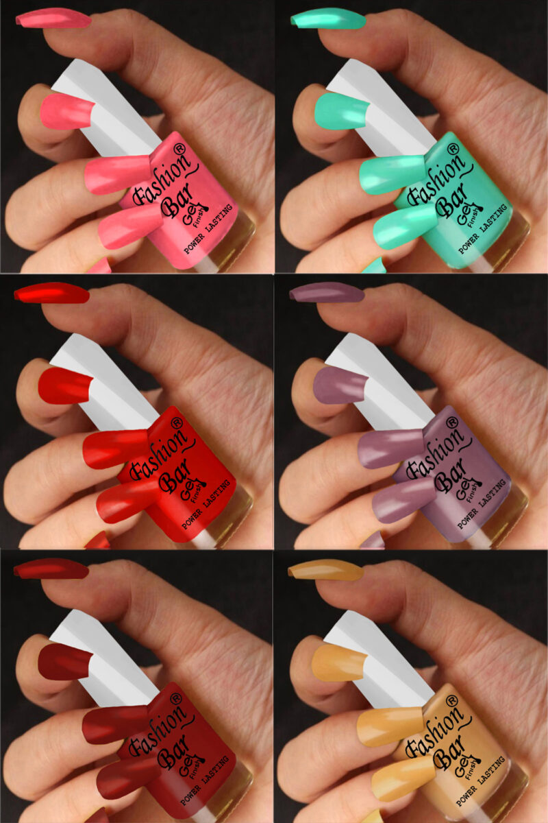 FASHION BAR gel nail polish combo of 6 (Set no 33)