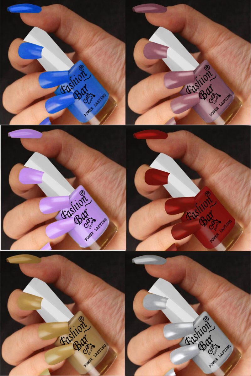 FASHION BAR gel nail polish combo of 6 (Set no 40)