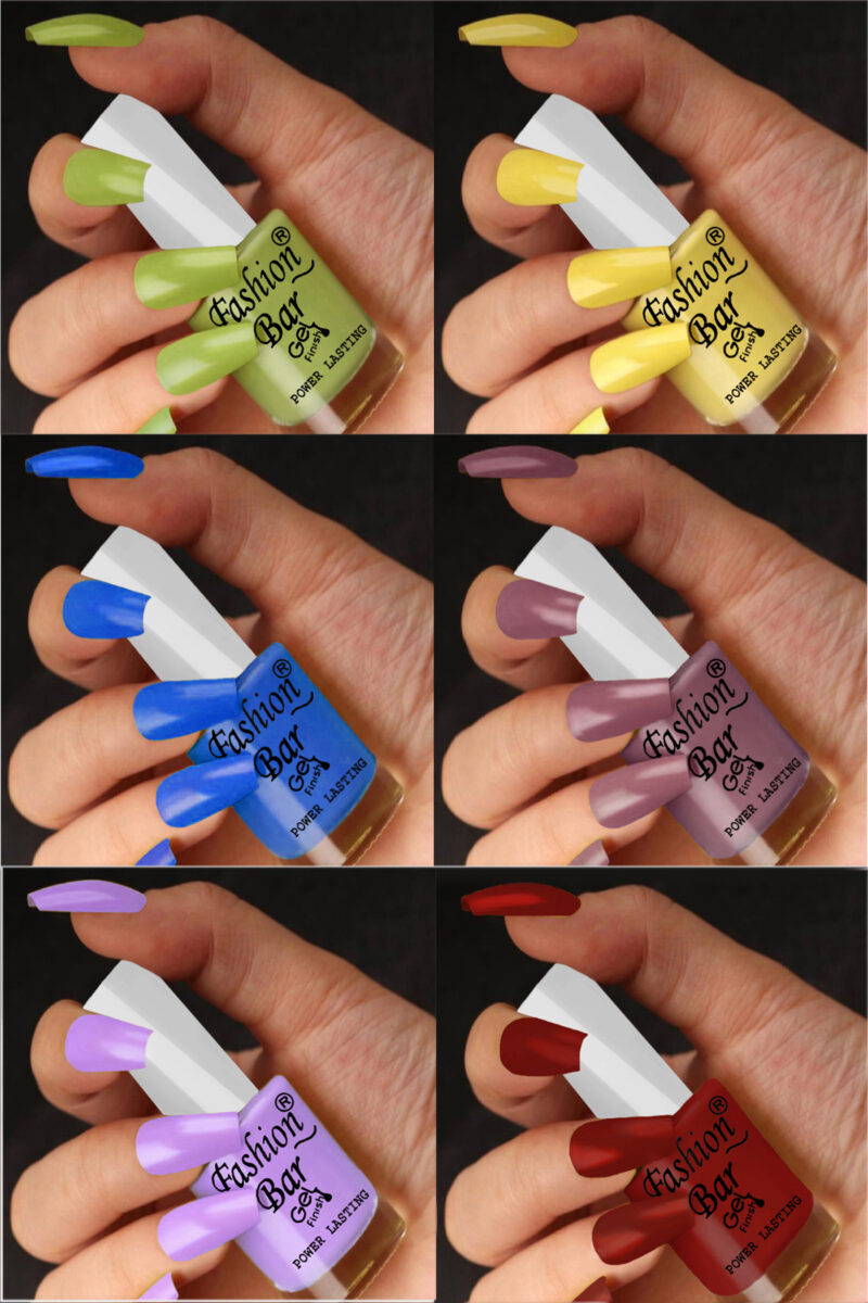 FASHION BAR gel nail polish combo of 6 (Set no 41)
