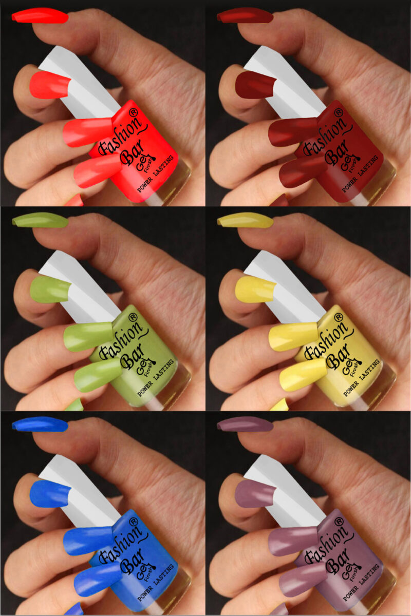 FASHION BAR gel nail polish combo of 6 (Set no 42)