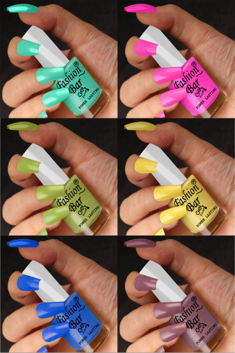 FASHION BAR gel nail polish combo of 6 (Set no 43)