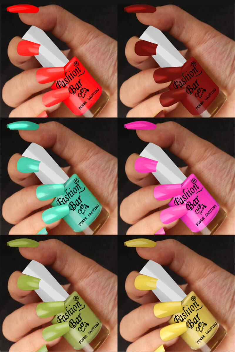 FASHION BAR gel nail polish combo of 6 (Set no 44)