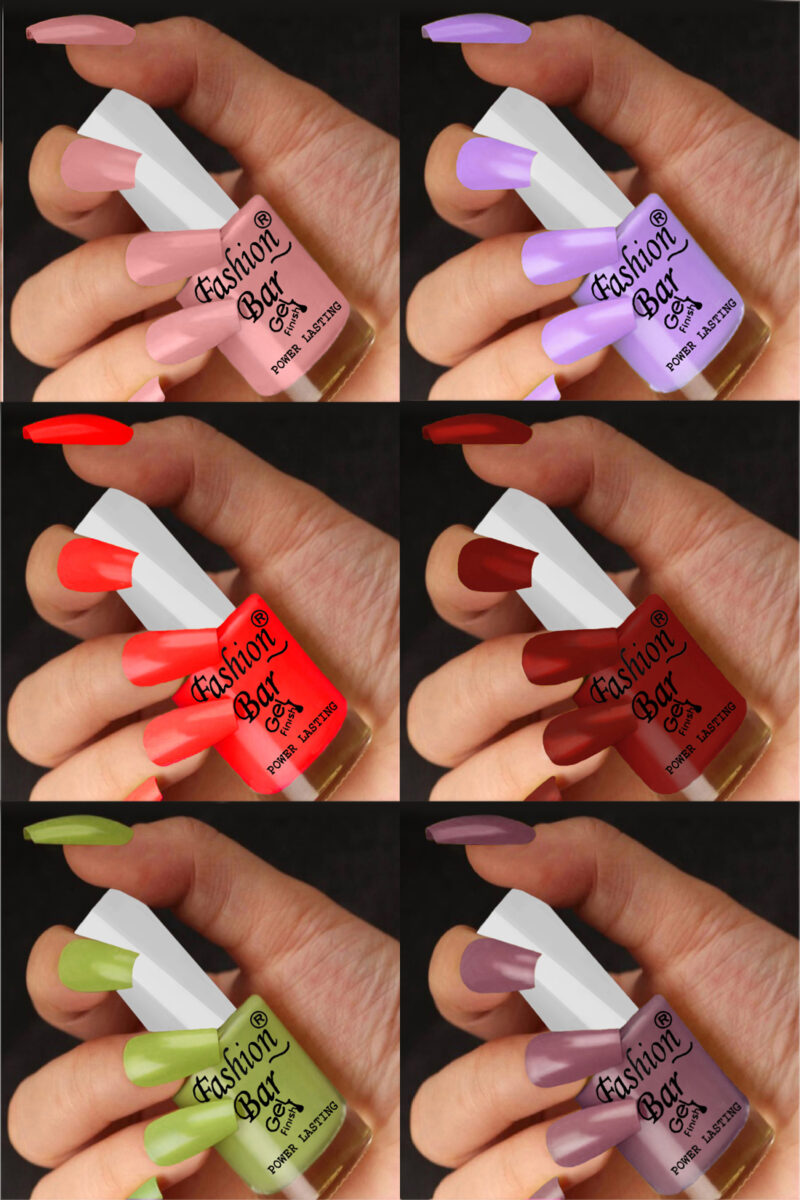 FASHION BAR gel nail polish combo of 6 (Set no 50)