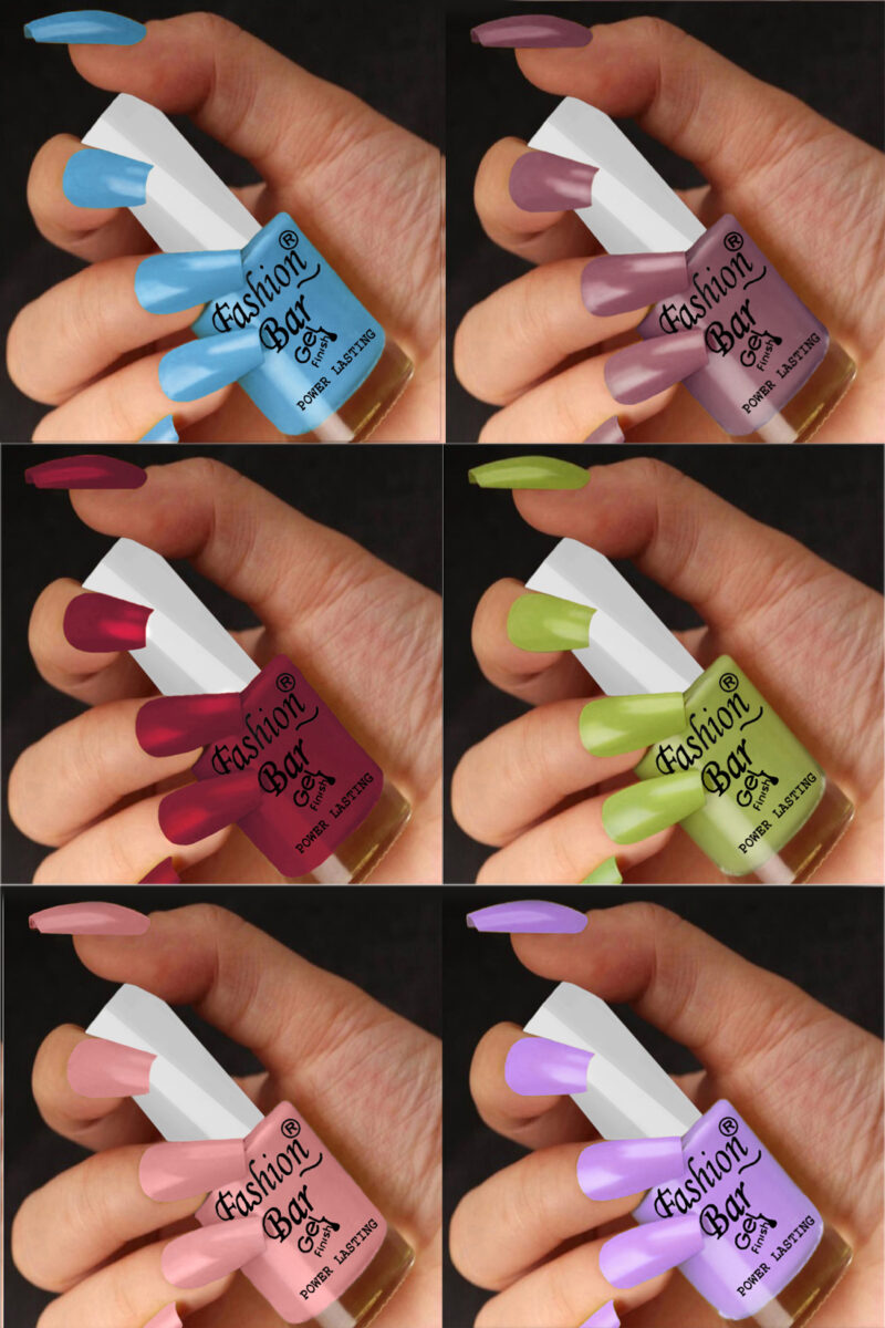 FASHION BAR gel nail polish combo of 6 (Set no 54)