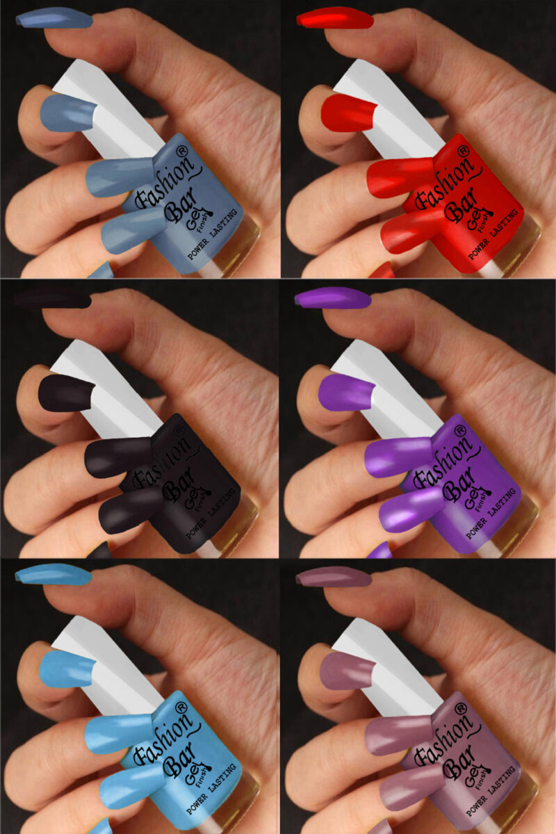 FASHION BAR gel nail polish combo of 6 (Set no 56)