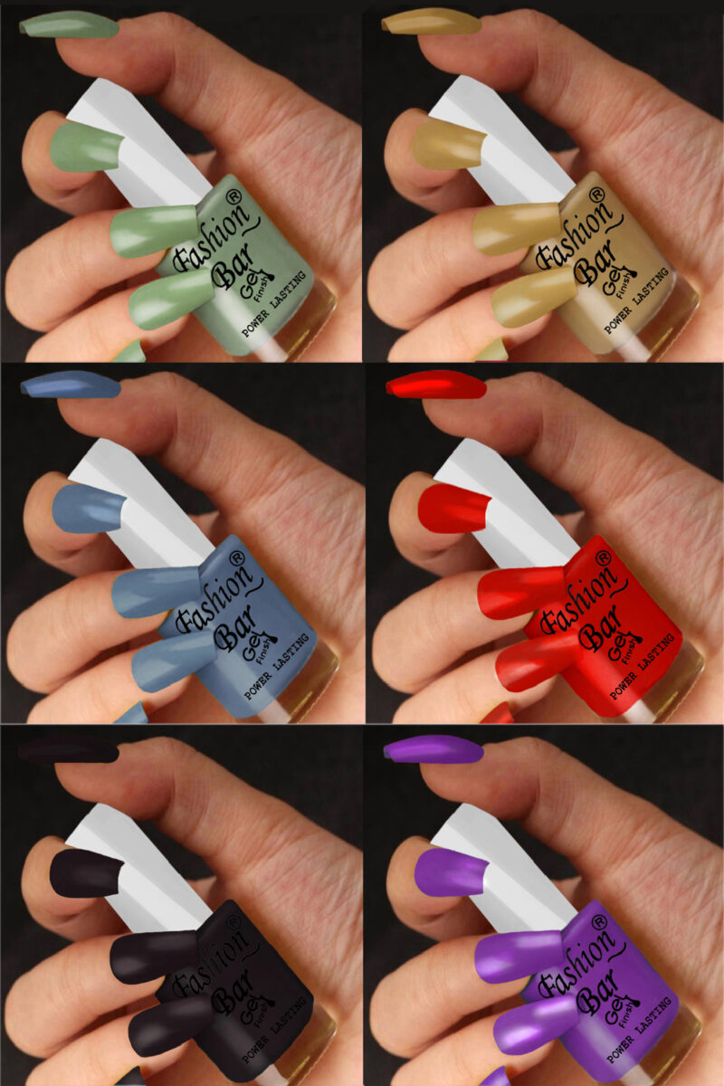 FASHION BAR gel nail polish combo of 6 (Set no 57)