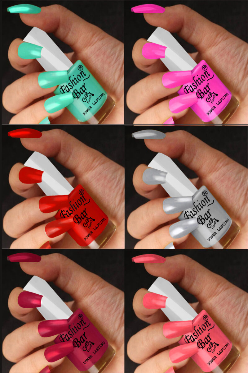 FASHION BAR gel nail polish combo of 6 (6)