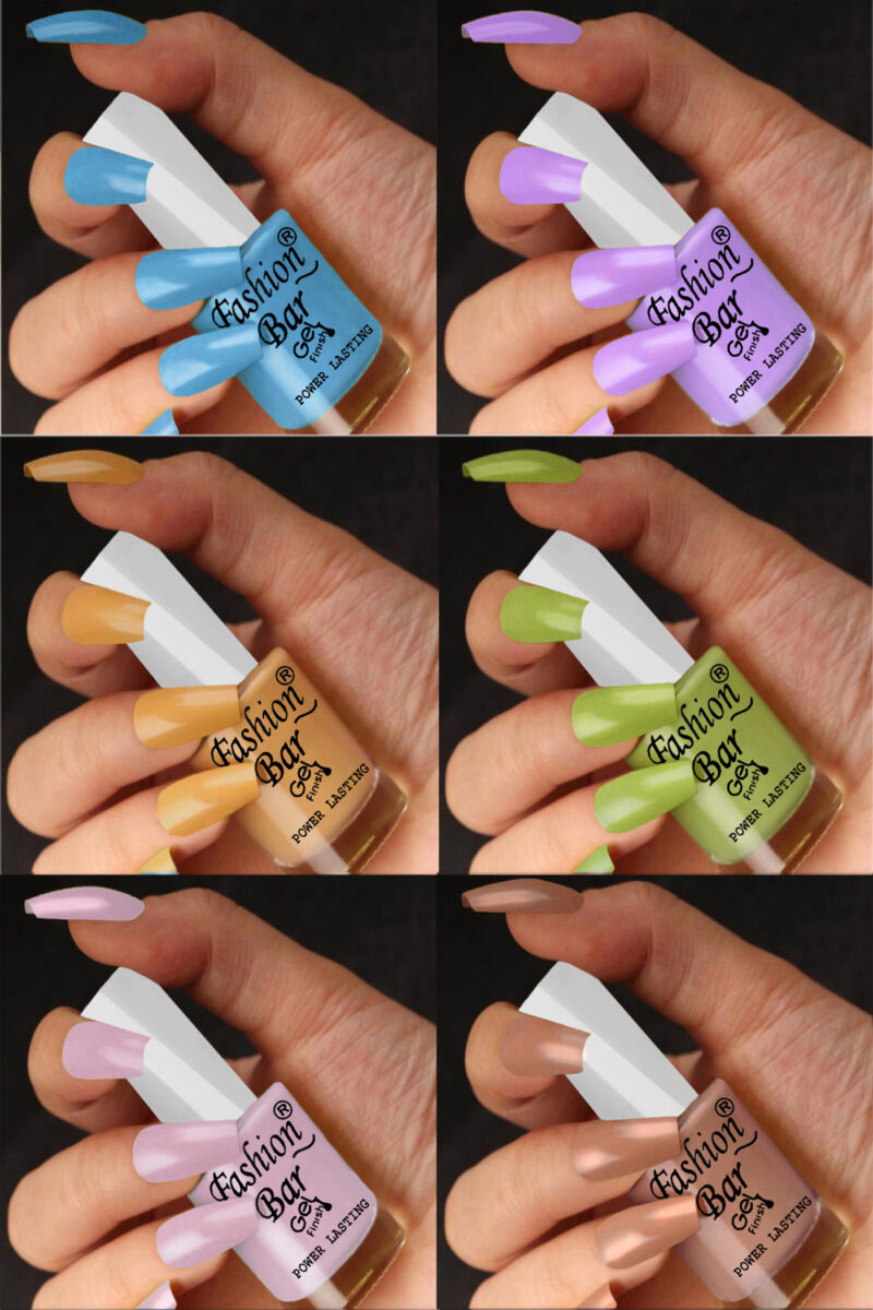 FASHION BAR gel nail polish combo of 6 (Set no 63)