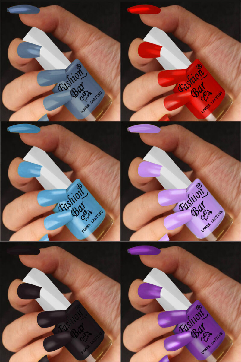 FASHION BAR gel nail polish combo of 6 (Set no 65)