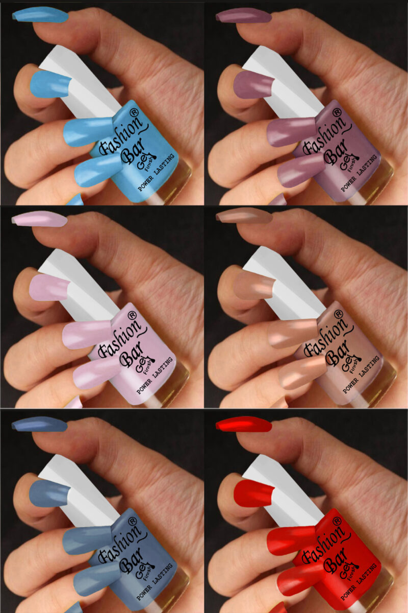 FASHION BAR gel nail polish combo of 6 (Set no 67)