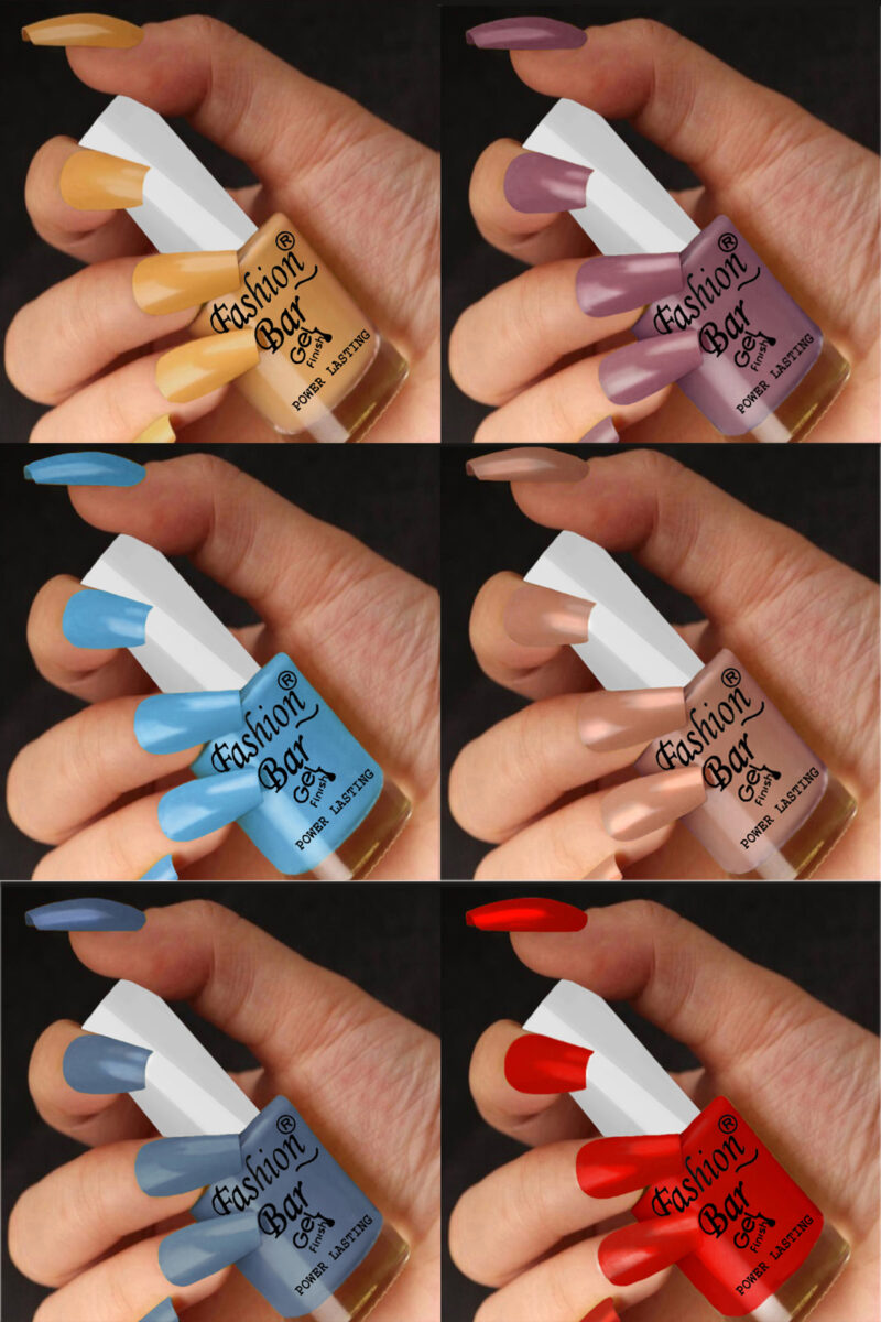 FASHION BAR gel nail polish combo of 6 (Set no 68)