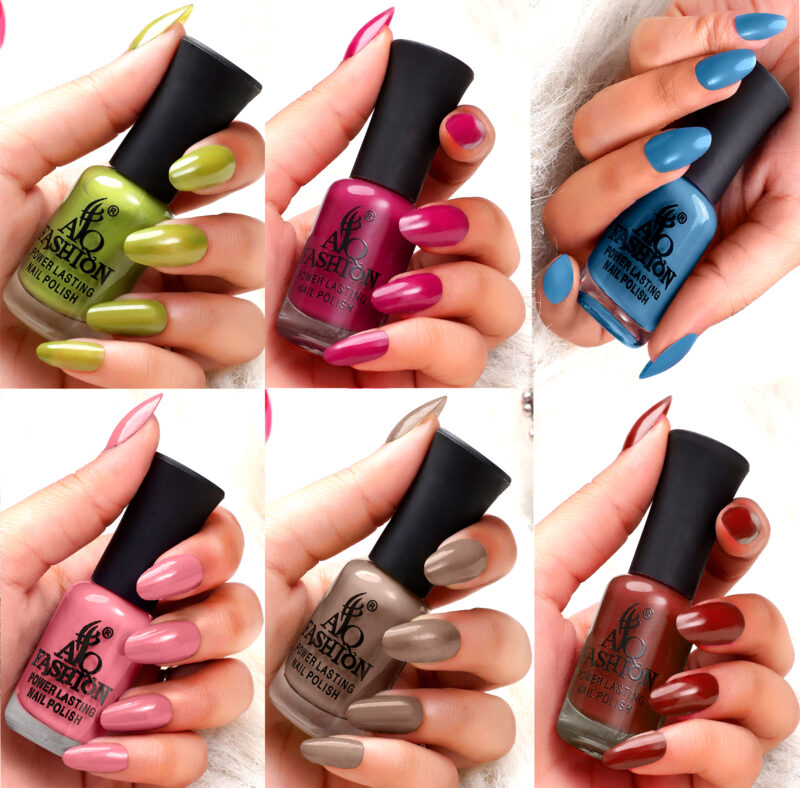 AQ FASHION Gel Pastel Nail Polish Set of 6