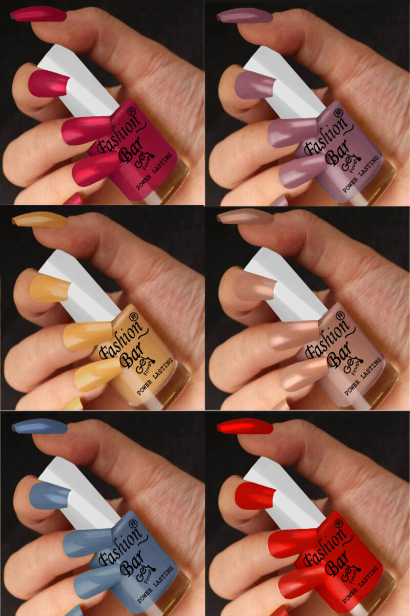 FASHION BAR gel nail polish combo of 6 (Set no 69)