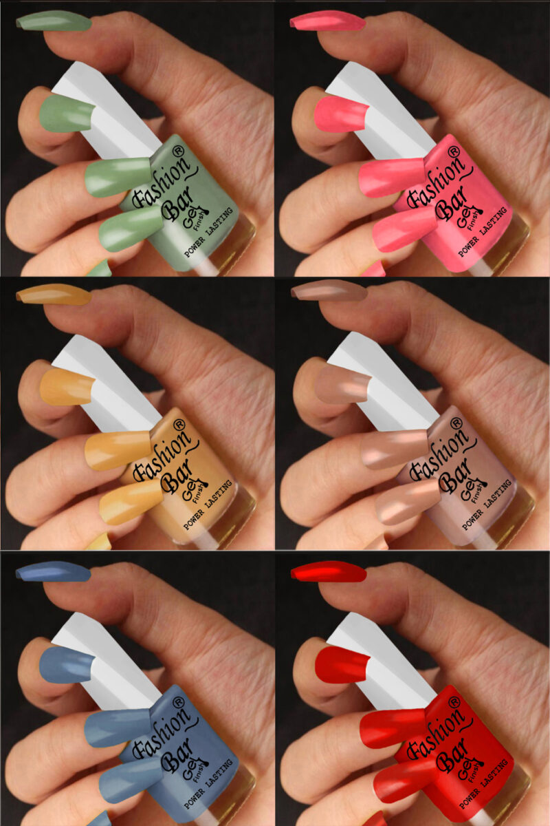 FASHION BAR gel nail polish combo of 6 (Set no 70)