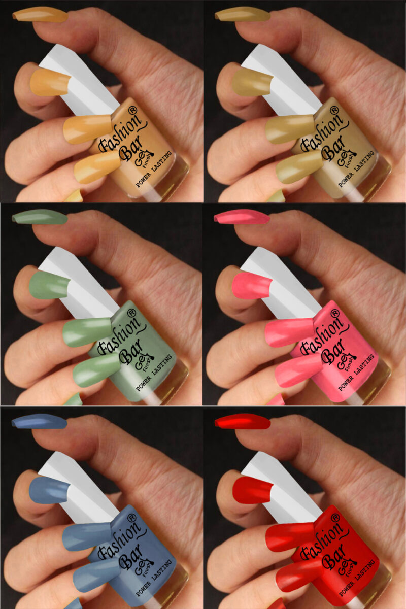 FASHION BAR gel nail polish combo of 6 (Set no 71)