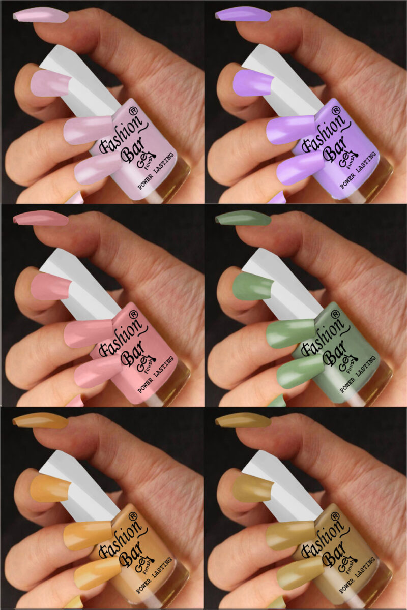 FASHION BAR gel nail polish combo of 6 (Set no 75)