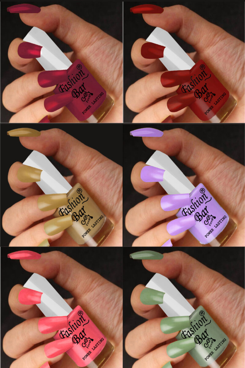 FASHION BAR gel nail polish combo of 6 (Set no 79)
