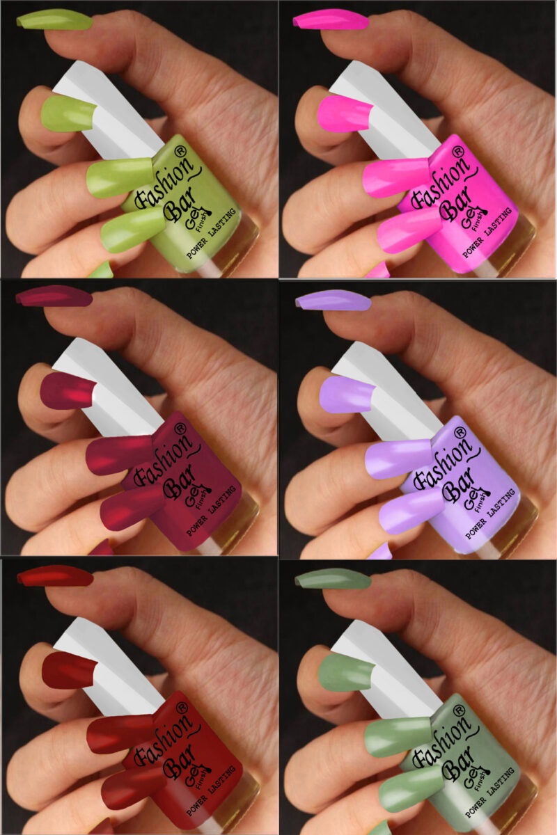 FASHION BAR gel nail polish combo of 6 (Set no 81)