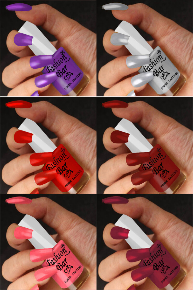 FASHION BAR gel nail polish combo of 6 (Set no 87)