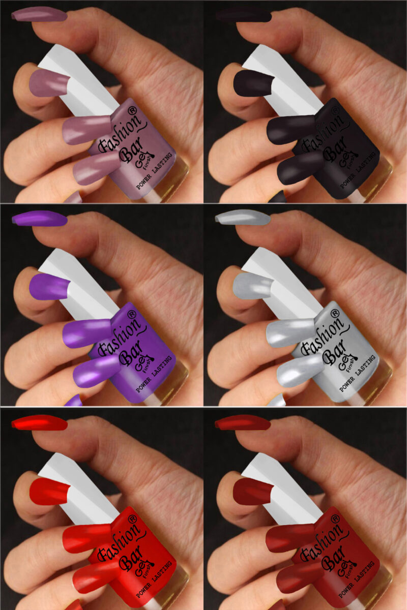 FASHION BAR gel nail polish combo of 6 (Set no 88)