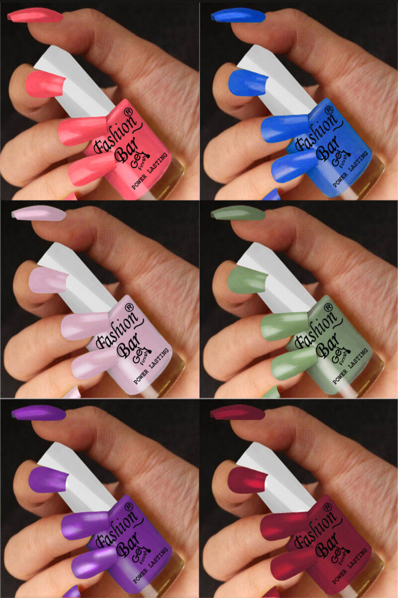 FASHION BAR gel nail polish combo of 6 (Set no 93)