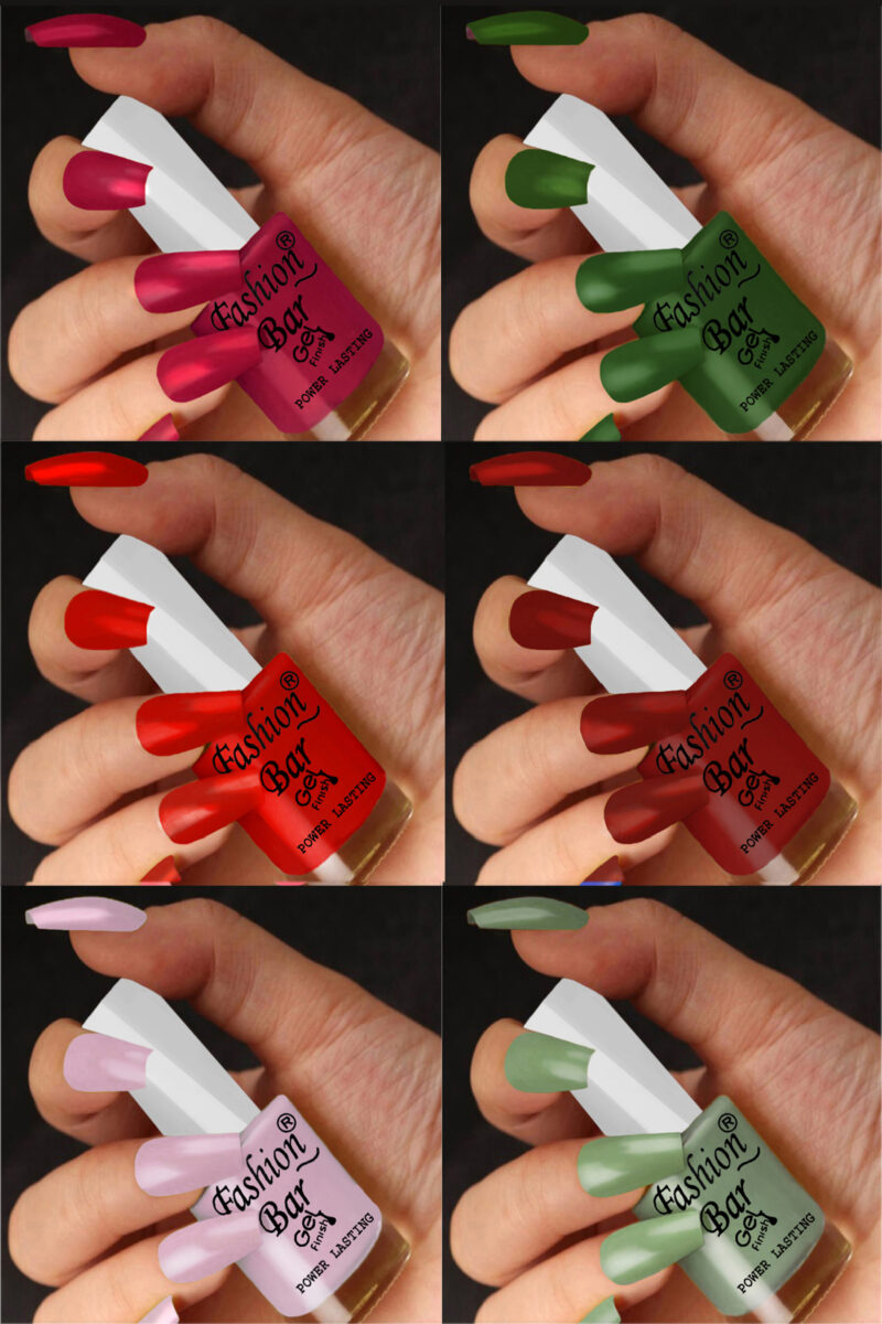 FASHION BAR gel nail polish combo of 6 (Set no 94)