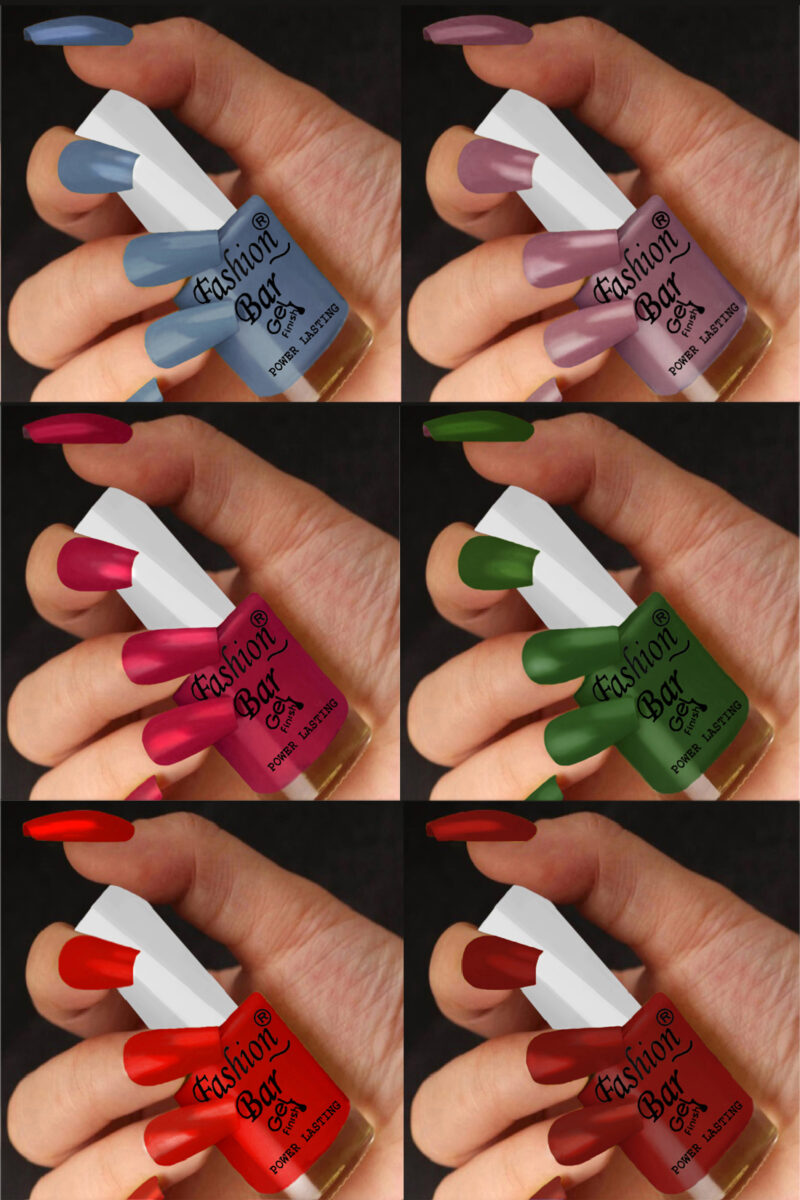 FASHION BAR gel nail polish combo of 6 (Set no 95)
