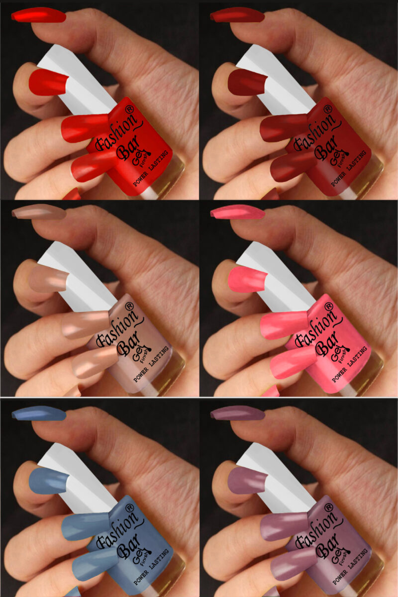 FASHION BAR gel nail polish combo of 6 (Set no 97)